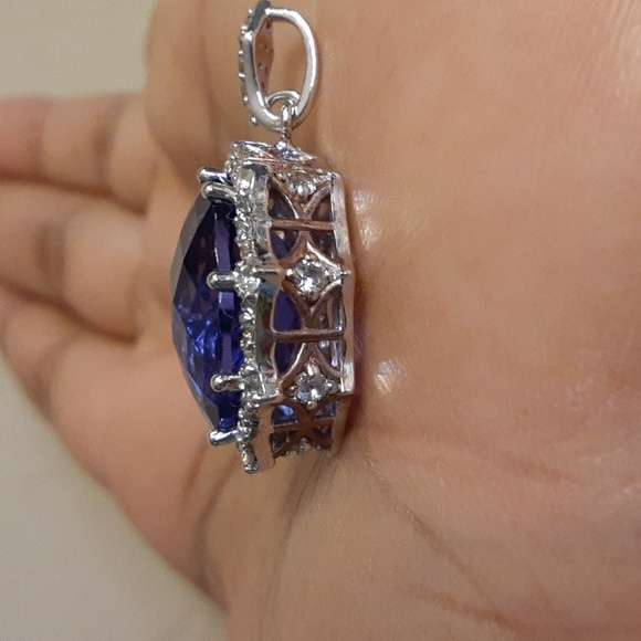 925 Genuine Color Change Fluorite and White Topaz.  FIRM. - Picture 5 of 14